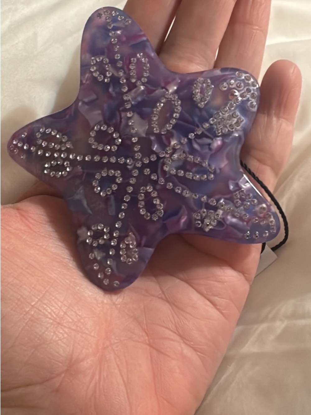 Bimba y Lola Starfish Resin Hair Clip with Rhinestone